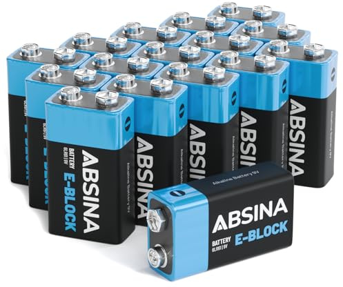 ABSINA Pilas 9v alcalinas