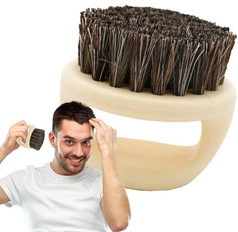 Spazzola per barba - Spazzola per pettinare la barba | Spazzola portatile per barba, materiale affidabile, pettine per barba, uso versatile, spazzola per barba, con setole di cinghiale per il
