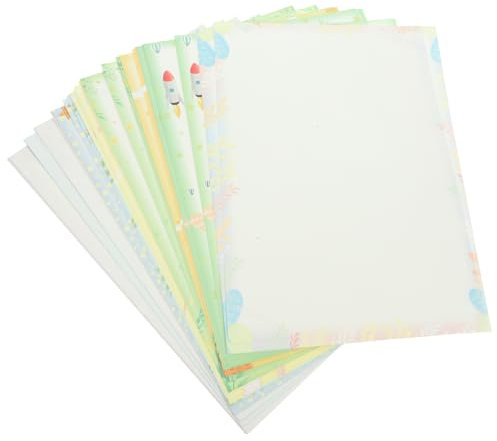 SHOWERORO 50 Blätter Dekoratives Druckerpapier Dickes Papier Mit Farbigem Rahmen Feines Papier Für Elegante Drucke Und Kunstwerke Geeignet Für Professionelle Präsentationen Und Diy-projekte