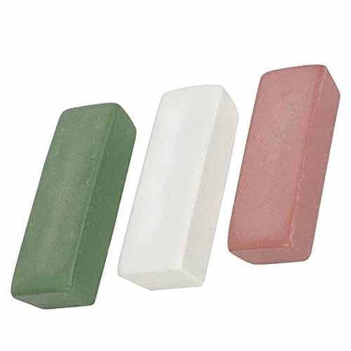 Buffing Polishing Cutting Compounds Kit 35g each - Green Fine/White Medium/Purple Coarse - 3 Pack.plastic polish