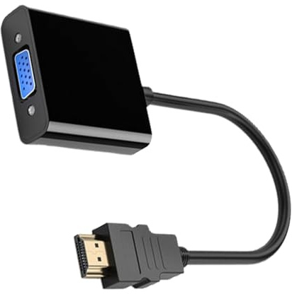 Frfik Adattatore da VGA a DVI, connettore da laptop a monitor, 1920 x 1080 HD, in rame placcato oro, cavo di conversione attivo da VGA a DVI, cavo adattatore da 0,25 m per PC, HDTV, laptop, TV e