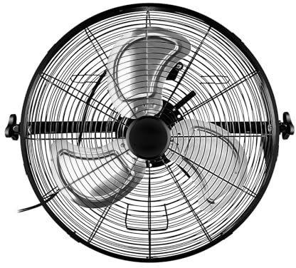 XUJUAN-0227 Industrial Floor Fan Wall-Mount Fan High Velocity 20 Inch 3 Speeds for Industrial Commercial Residential and Shop Use Heavy-Duty Fan