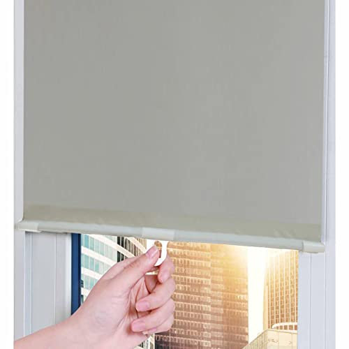 Tenda avvolgibile oscurante con ventose, parasole retrattile per finestra da tetto e porta, tenda per la privacy per balcone e finestra per la casa, 30 x 125 cm, colore blu