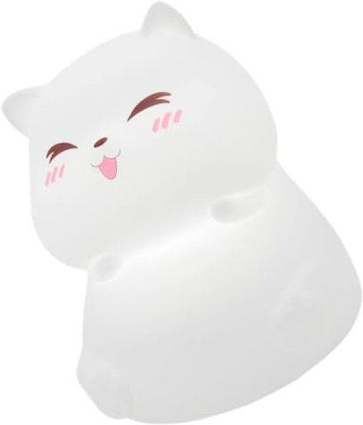 HOMSFOU Katze Led Nachtlampe Tischlampe Schlafzimmer Dekorative Licht Augenschutzlampe Für Gemütlich Beleuchtung Regal Nachttisch