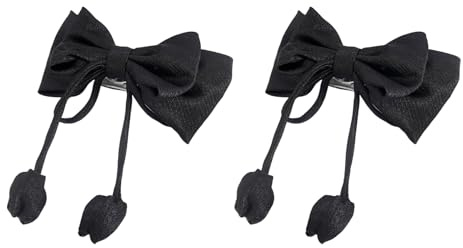 VIVIWI Paquete de 2 alzapaños de cortina elegantes con lazo de rosa para ventana, clips de sujeción para cortinas de bodas, hogar, dormitorio, decoración