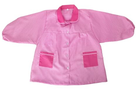 Victory Bata Infantil Escolar Unisex Rayas Colores Vivos Con Bolsillos Cuello Contraste Manga Larga Con Goma Uniforme Guardería Preescolar Lavable Resistente Cómoda Versátil Niños Niñas - Serie 609