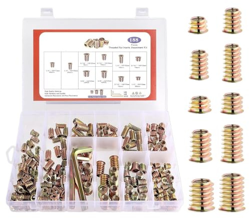 Set Di Dadi A Brugola,Kit Assortimento Dadi Esagonali | Set Di Bulloni, Ferramenta Per Mobili In Legno Di Pino E Compensato