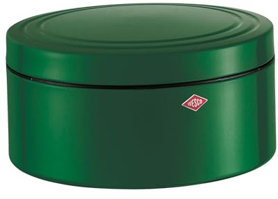 WESCO Gebäckdose Classic Line in der Farbe darkgreen, pulverbeschichtetes Stahlblech, 4 Liter Volumen, schließt dicht, Special Edition Weihnachten