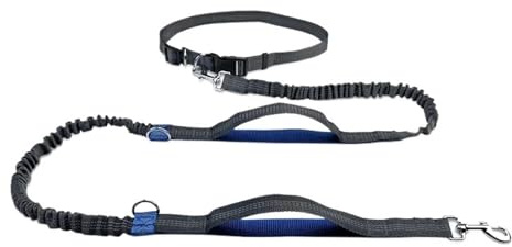 Traktionsgurt für Hunde beim Laufen Hunde-Laufgürtel, Zugseil und Gummizug for nächtliches Laufen Spazierengehen mit der Hundeleine Ease(Blue)