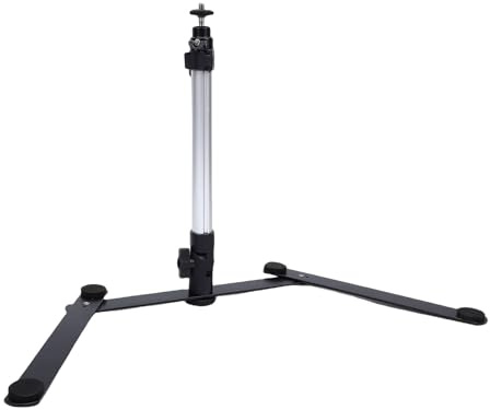 Hamwesh Overhead Tripod, 360 Rotation Adjustable Height and Angle Phone Mount, Mini Projector Stand with Remote Control for Cooking Video Recording and Live Streaming