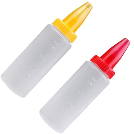 MAGICLULU Botellas para Repostería de 2 Piezas Diseño Ergonómico de PP para Decoración de Pasteles y Cupcakes, Herramienta Práctica para Decoración DIY en Cocina Color Aleatorio