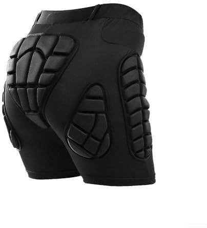 Pantalones cortos de protección de cadera con acolchado EVA de 2 cm para esquí, cómodo protector de glúteos para niños y adultos (XL)