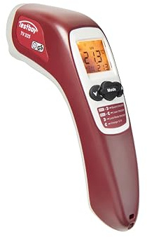 Testboy TV 325 Thermomètre laser à infrarouge avec valeur d'émission réglable Rouge/Gris
