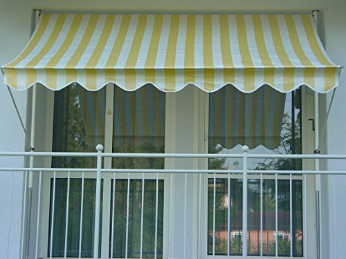 ANGERER Klemmmarkise Standard gelb-weiß, 200 cm