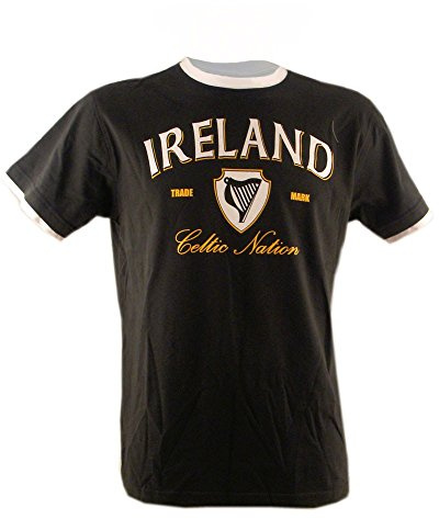 Lansdowne T-Shirt avec Motif Harpe imprimé et Bord Blanc Vert