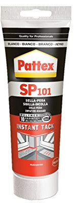 Pattex SP 101 Instant Tack Adesivo sigillante, Adesivo universale multimateriale che non cola, Sigillante universale applicabile sul bagnato, bianco, 1x80ml tubo
