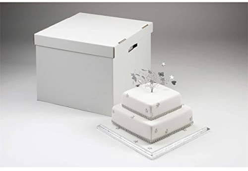 Culpitt Stacked Cake Box, 16 Extra Tall Cake Carrier And Insert For 10, 11, and 12 Cakes, Protect Your Birthday, Wedding, Celebration Bakes (254mm x 304mm) (16 x 15.5), White