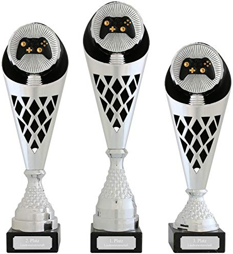 Pokal Esports E-Sport Gamer Serie VERDUN Trophäe silber groß mit Gravur