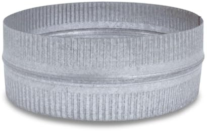 CAEXVEN Manguito de Unión para Conductos en Acero Galvanizado - Serie Lisa y Flexible - 400 mm