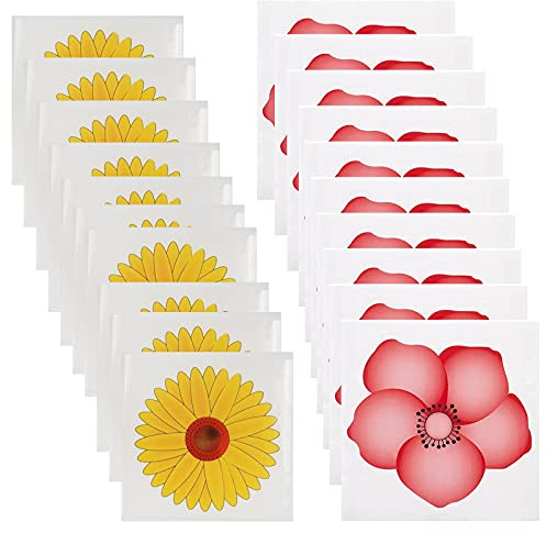 Lot de 20 pièges à mouches autocollants pour fenêtre - Motif tournesol - Pour plantes, poubelles, plafonds