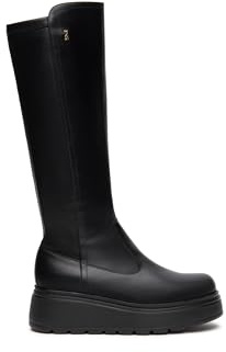 Nero Giardini I514902D Stivali Donna in Pelle E Materiale Tecnico - Nero 37 EU