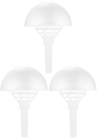 BESTOYARD 3 Sets Foam Bouquet Holders 8.5 Inch Semi-Spherical Floral Handles for Artificial Flowers DIY Wedding Bridal Flower Arrangements and Gardening Supplies
