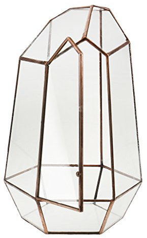 Unregelmäßige Glas-Terrarium-Box, geometrisch, Tischplatte, Sukkulenten, Pflanzgefäß, L
