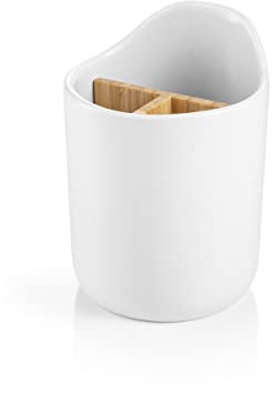 Tescoma 900887 Online, Portautensili da Cucina, Ceramica, 3 Scomparti Rimovibili, Bianco