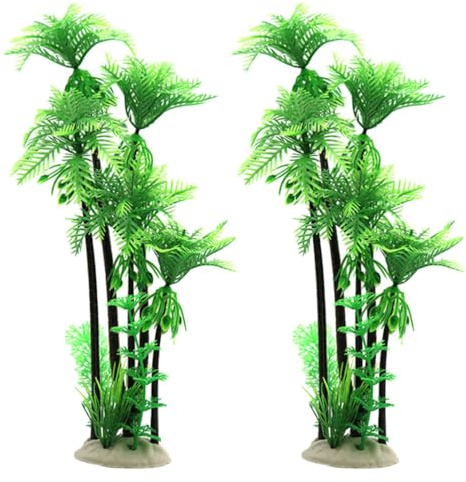 POPETPOP 2 Stück Künstlicher Kokosnussbaum Für Kinder Zylinder Miniaturen Diorama Palmen Aquarienbedarf Fische Künstlicher Baum Aquarium-Dekoration Baum