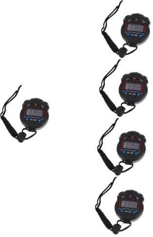 Kisangel 5stücke Digitale Sport-stoppuhr Mit Alarmfunktion Handheld Chronograph Für Junge Mädchen Fitness Und Schiedsrichter Großes LCD-Display Stunden-Modus Einfache Bedienung Für