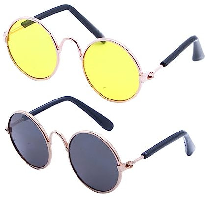 FOMIYES Hund Sonnenbrille Klein Haustier-brillenspielzeug Sonnenbrillenrahmen Für Hunde Motorradbrille Lustige Süße Haustier-Sonnenbrille Hundebrille Für Kleine Hunde Trend Sonnenblende