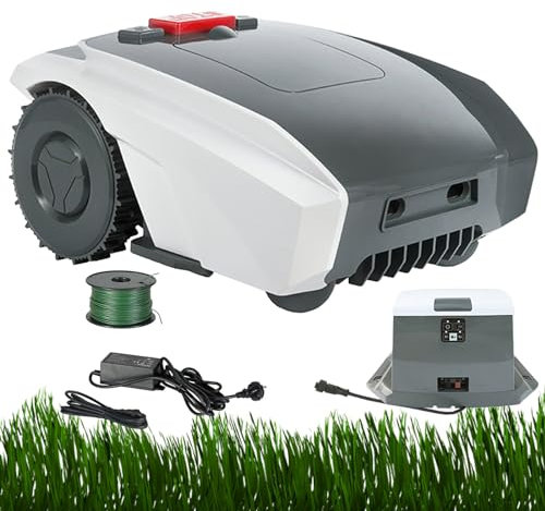 Naturalpowev Tagliaerba robotizzato da 1/3 acro, rasaerba robotizzato Automatico con Controllo App Bluetooth e Pianificazione del Percorso GPS, rasaerba robotizzato da 20 V 5,0 Ah