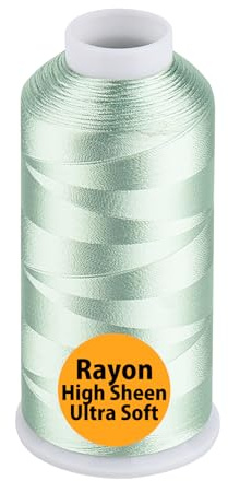 Simthread Maschinenstickgarn 40WT, 5000 m, Viskose, Hellgrün 1047 | 5000 m Maschinenstickgarn 40WT aus 100% Viskose, Farbe Hellgrün 1047, für glänzende und klar definierte Stickbilder.