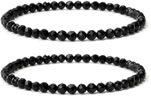 Landorilo 4mm Armband Damen,Echten Naturstein Perlen, 44 Natursteinarten | Perlenarmband, Heilstein Edelstein Armbänder, Glücksarmband, Personalisierte Geschenke, Inklusive Ersatzperlen
