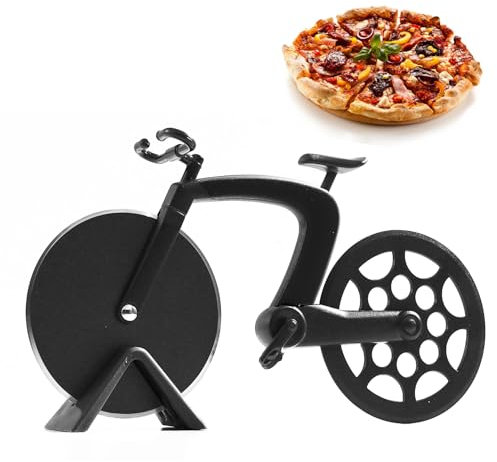 YPYMOD Tagliapizza, Rotelle da Taglio per Bicicletta Affettatrice Pizza con Lame in Acciaio Inossidabile con Rivestimento Antiaderente, può Tagliare Pizza e Crpes(Nero)