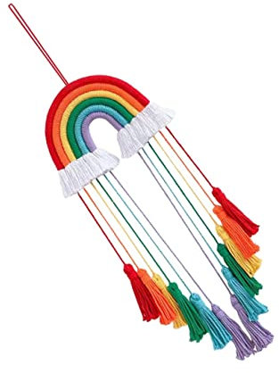 Alipis Gewebter Hänge Anhänger Regenbogenfarben Zartes Für Wand Zimmer Fenster Innen Außen Schmücken