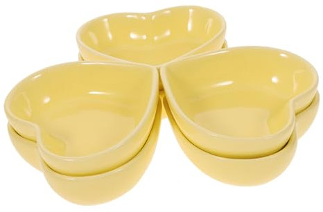 ABOOFAN 6stücke Kleine Keramik Dip-schalen Herzförmige Soßenschalen Für Küche Dessert Kleine Schalen Zum Dippen Herzform