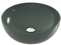Design Waschbecken | Aufsatzwaschbecken | Rundes Waschtisch | Keramik Waschschale | Handwaschbecken UNI SLIM 400 B | GRAU | RAVAK