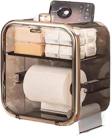 DXZXDJIU An der Wand montierter Taschentuchspender - Toilettenpapier-Aufbewahrungsregal for den Einsatz zu Hause und im Badezimmer
