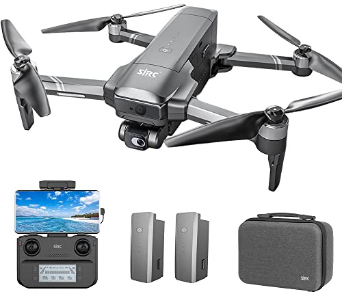 Teeggi SJRC F22 S2 Drone con cámara 4K HD para adultos, prevención de obstáculos, distancia de vuelo de 6 km, cardán de 2 ejes, retorno inteligente GPS, RC profesional, 2 baterías