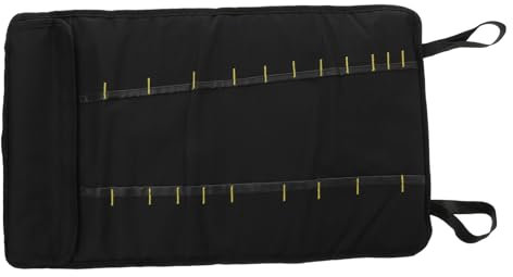 OUNONA Bolsa Rodante De Chef Oxford Resistente Con Ranuras Para Cuchillos Organizador Portátil De Cubiertos y Soporte Para Almacenamiento Cocina Profesional Color Negro