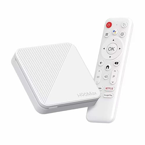 Android Box TV, boitier IPTV - H96 Max (Nouvelle génération) Android 14.0 Streaming Box - Compatible Assistant Vocal - 4K UHD - Chromecast Built-in - Facile à Installer
