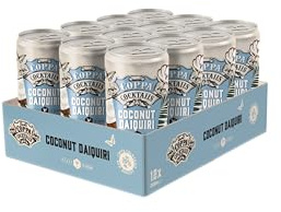 COPPA COCKTAILS - Coconut Daiquiri 12 Latas x 200 ml, Variante de Cóctel Clásico, con Ron Blanco, Zumo de Lima y Aroma de Coco, Sabor Dulce y Exótico, Color Blanco, Listo para Tomar, 10% Vol. Alcohol
