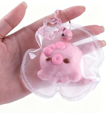 Anboor Silikon-Squishy-Spielzeug, 6,1 cm, süßes, weiches Kawaii-Oktopus-Squishy-Spielzeug zum Stressabbau, für Kinder und Erwachsene Rucksäcke