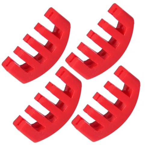 Roter Geigendämpfer aus Gummi 4 Stück für Violine und Steg | Geräuschreduzierung, Kompakt Verstaubar und Tragbar, Geeignet für Kinder, Sanfte Nutzung