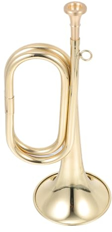 Beavorty Tromba in Ottone Resistente C Tono Bocchino Grande Diametro, Strumento Musicale per Studenti Principianti e Decorazione Casa, Gioco Educativo per Ragazzi e Ragazze