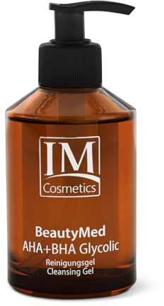 Genius IM Cosmetics BeautyMed AHA + BHA Glycolic Reinigungsgel- Salicylsäure Peeling Cleanser, porentief reinigend für reine Haut gegen Pickel & Mitesser- Gesichtsreinigung, 200 ml- Dr. Michaela Fuchs