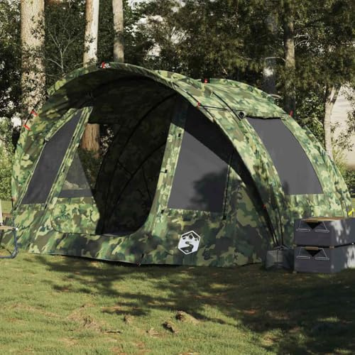 Angelzelt Personen olivgrün wasserdicht Campingzelt mit T Polyester PU-Beschichtung, xx cm, Leichter tragbarer Pop-Up Zelt mit Reißverschluss und Stauraum für Outdoor und