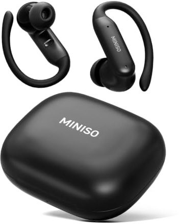 MINISO MS219 Kopfhörer Sport 2026 Neueste, Ohrhörer Bluetooth 6.0 mit Ohrbügel, In Ear Kopfhörer Bluetooth Sport, 48h Akkulaufzeit mit 10-Min-Schnellladung, IPX5 Wasserdicht für Laufen Fitness Arbeit
