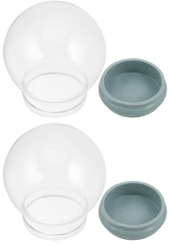 LIFKICH Kit de Bola de Nieve de Vidrio de 80 MM Pack de 2 Unidades para Fabricación Creativa y Decoración Navideña en Fiestas y Hogar